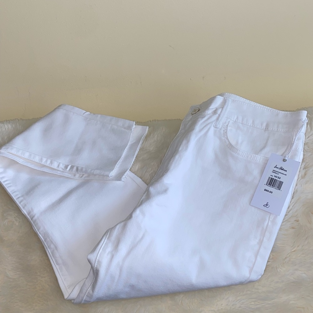Sam Edelman White Stiletto Ankle Jean Size 32/14 White - Picture 5 of 7